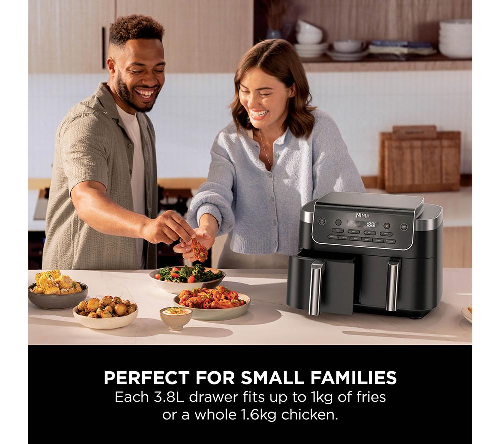 NINJA 6-in-1 DualZone DZ801UK 7.6L Air Fryer &ndash; Grey image number 7 of 11