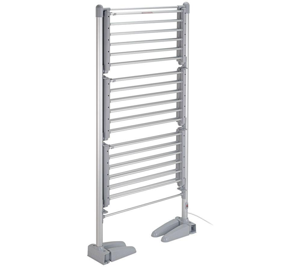 LOGIK L21TA26 3‑Tier Heated Clothes Airer - Silver image number 8 of 8