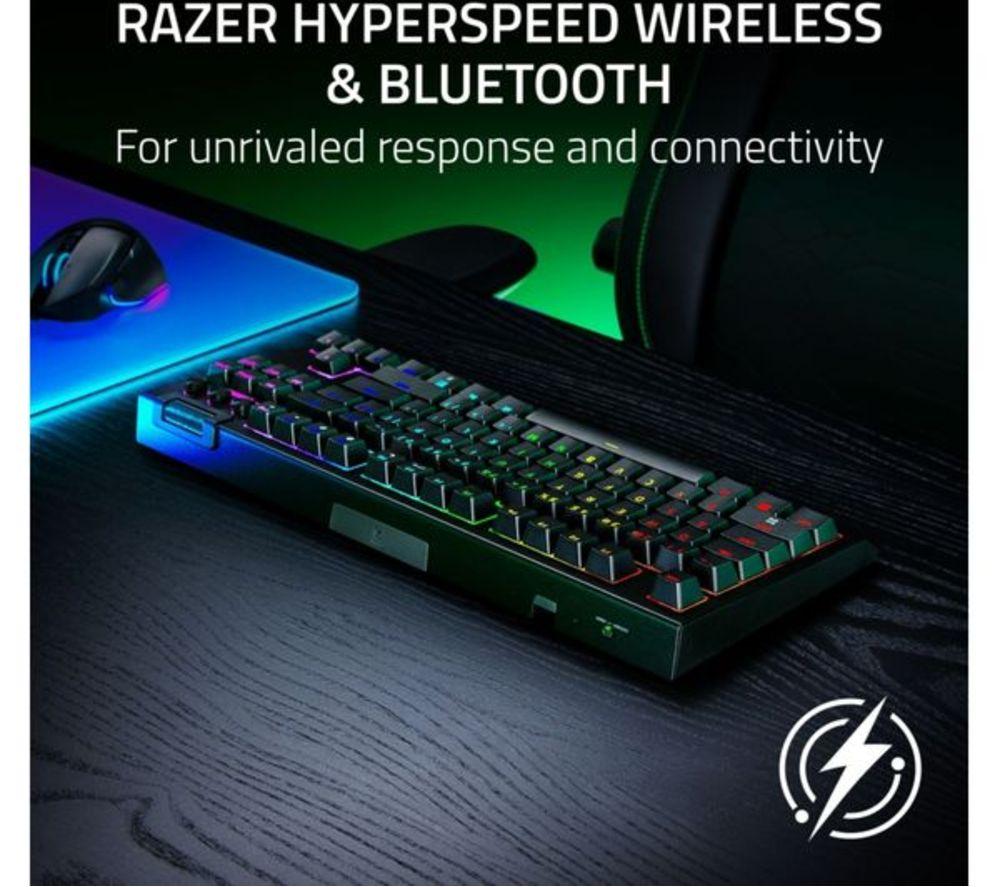 RAZER BlackWidow V4 Low-profile Tenkeyless HyperSpeed Wireless Mechanical Gaming Keyboard - Black image number 2 of 10