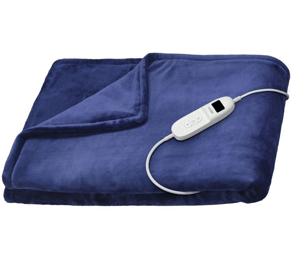 LOGIK L16HTB26 Heated Throw - Dark Blue