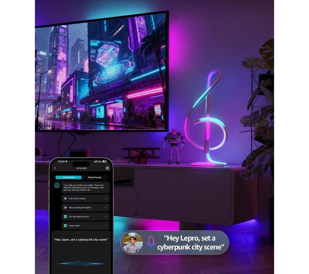 LEPRO AI Smart TB2 Table Lamp - White image number 4 of 4
