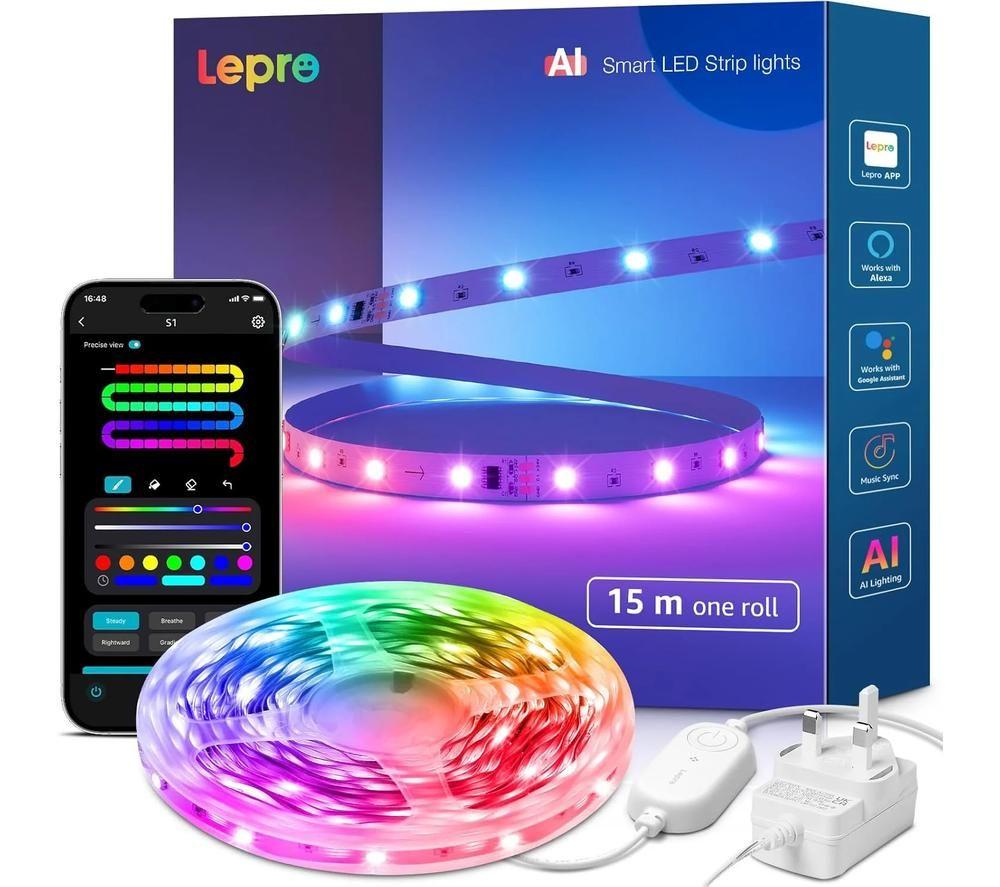 Lepro Ai Smart S1 Rainbow Strip Light - Rgb, 15 M