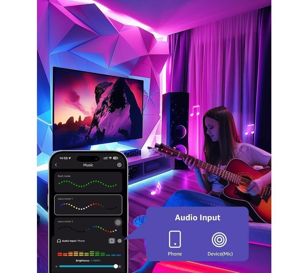LEPRO AI Smart S1 Rainbow Strip Light - RGB, 20 m image number 2 of 4
