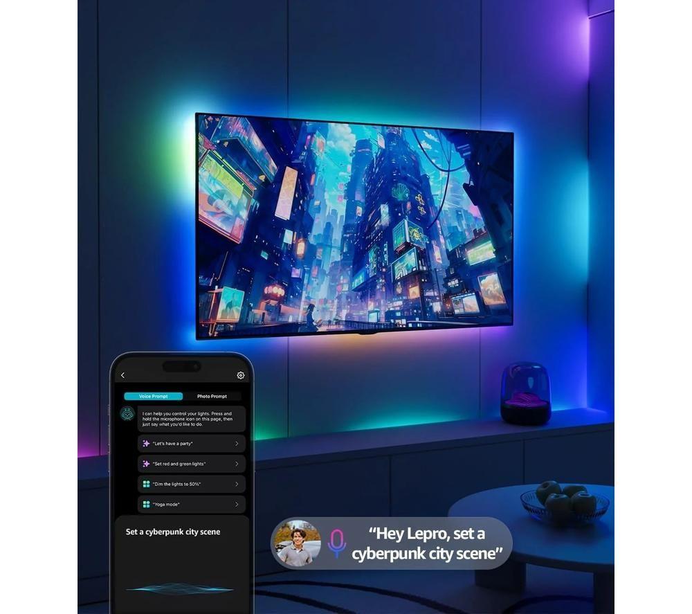LEPRO AI Smart S1 Rainbow Strip Light - RGB, 20 m image number 4 of 4