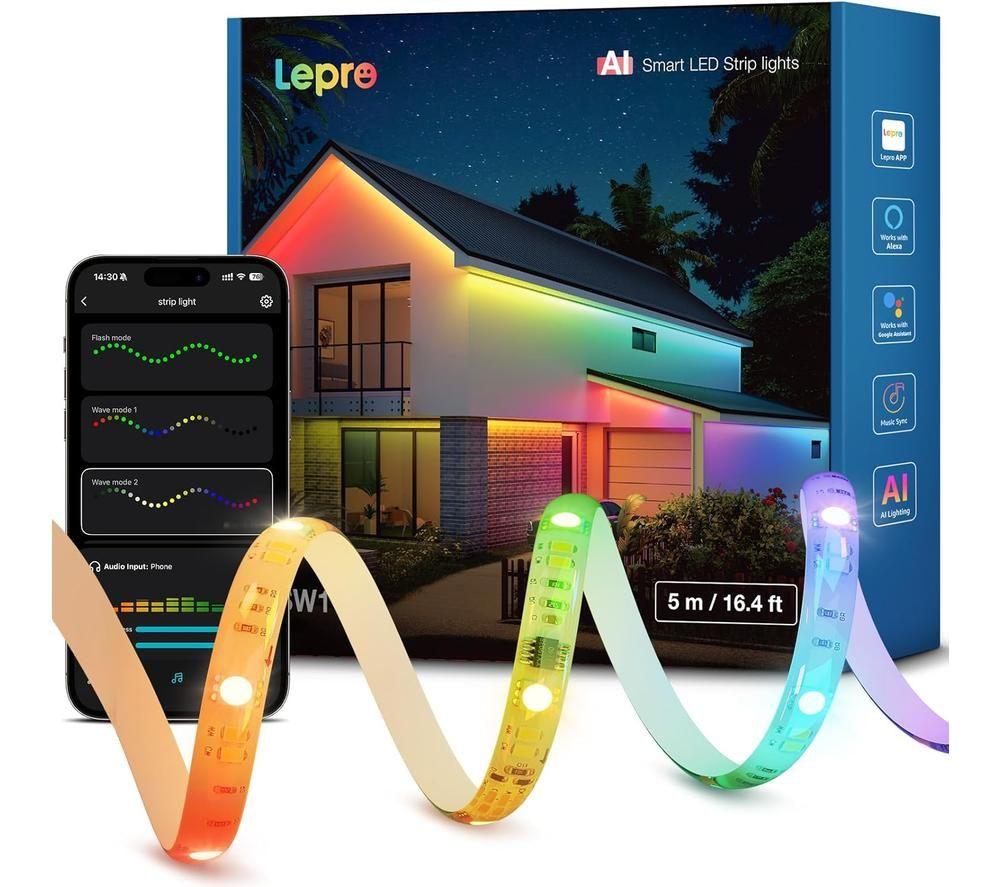 Lepro Ai Smart Outdoor Sw1 Rainbow Strip Light - Rgb, 5 M