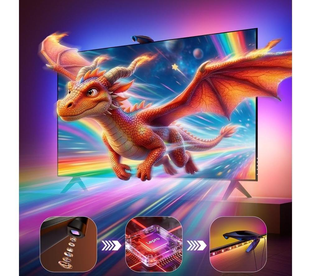LEPRO AI Smart STV1 Strip Light - RGB, 75-85" image number 4 of 7