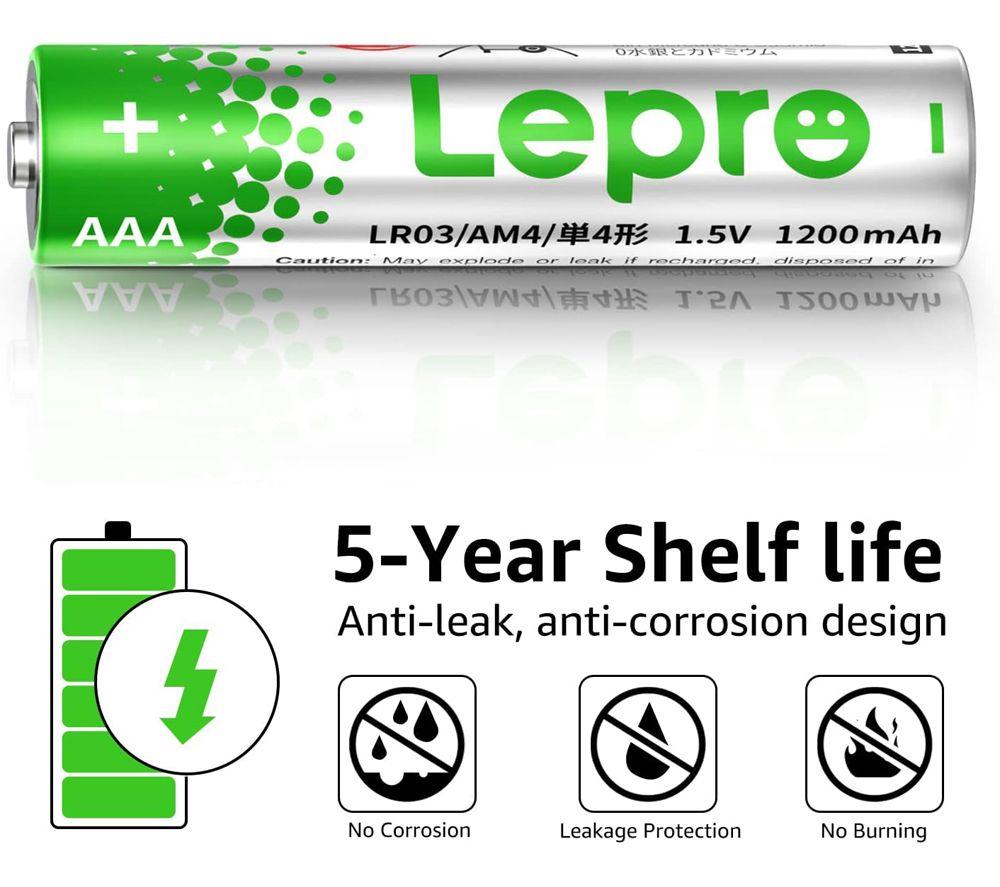 LEPRO AAA Alkaline Batteries - Pack of 12 image number 2 of 7