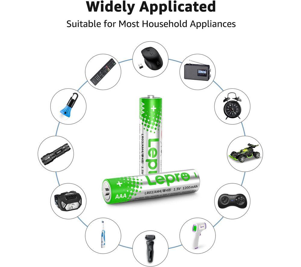 LEPRO AAA Alkaline Batteries - Pack of 12 image number 6 of 7