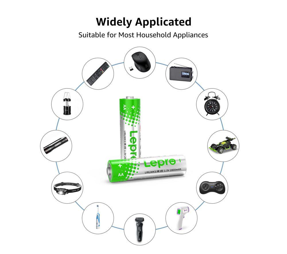 LEPRO AA & LR6 Alkaline Batteries - Pack of 24 image number 2 of 4