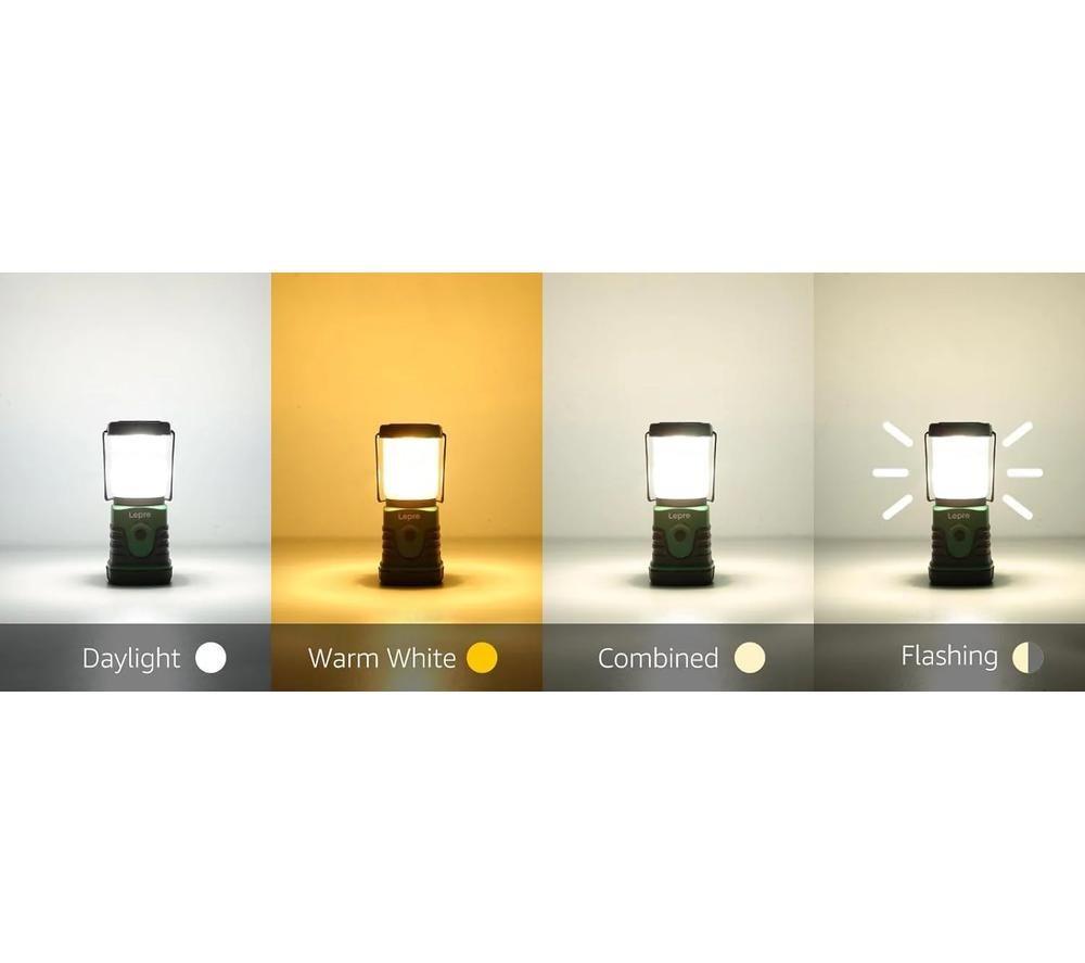 LEPRO Portable Mini LED Camping Lantern - Green & Black image number 3 of 7