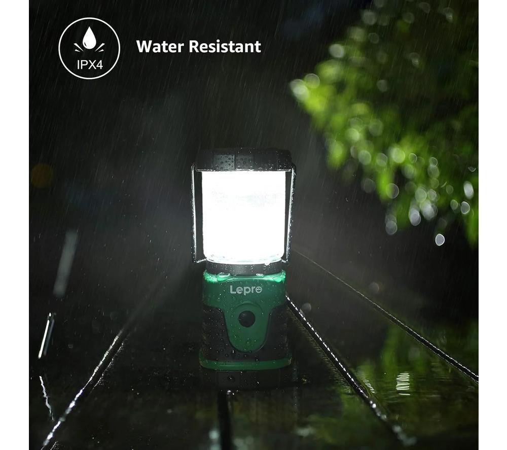 LEPRO Portable Mini LED Camping Lantern - Green & Black image number 5 of 7