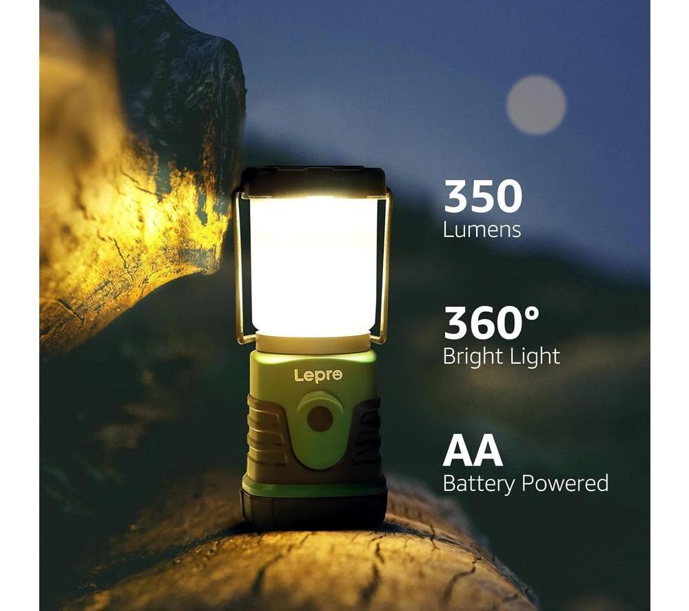 LEPRO Portable Mini LED Camping Lantern - Green & Black image number 6 of 7