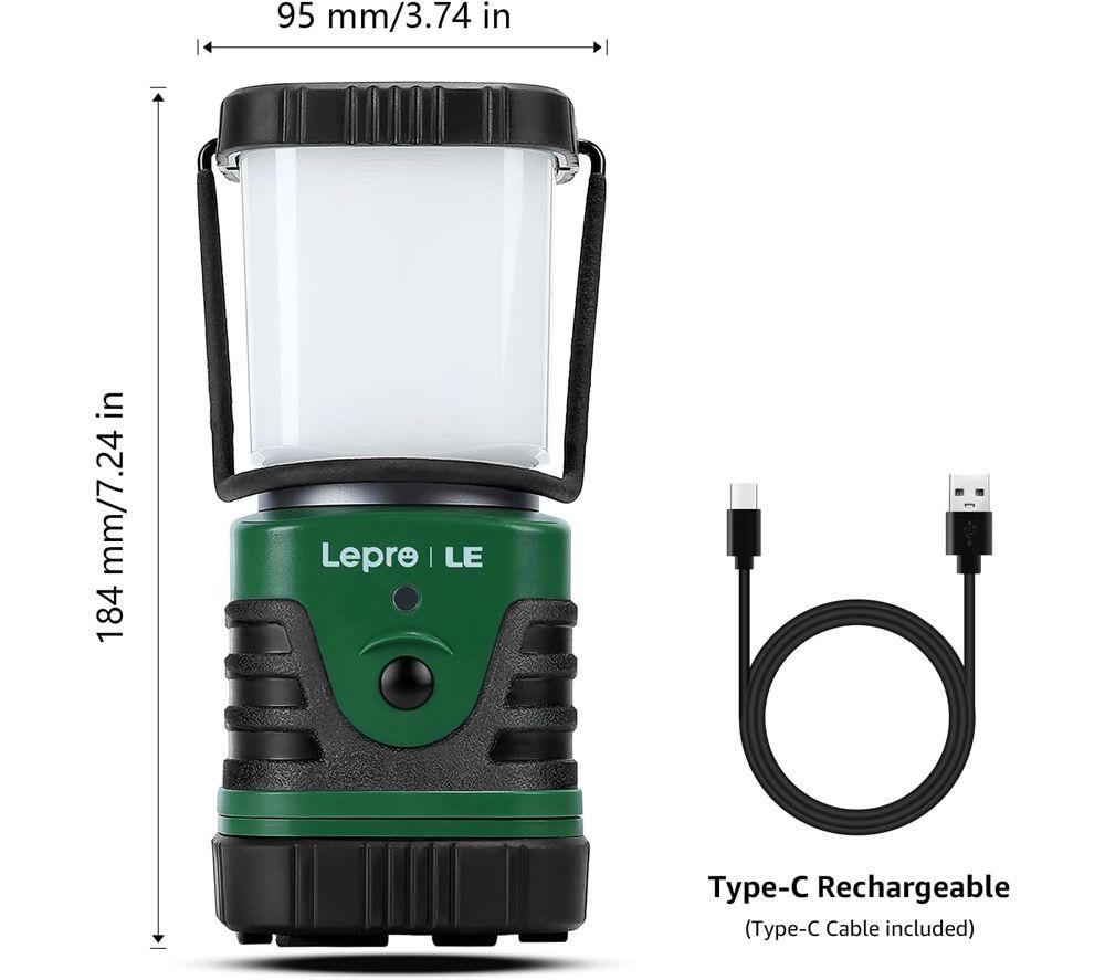LEPRO EAN3300008 LED Camping Lantern - Black image number 11 of 11