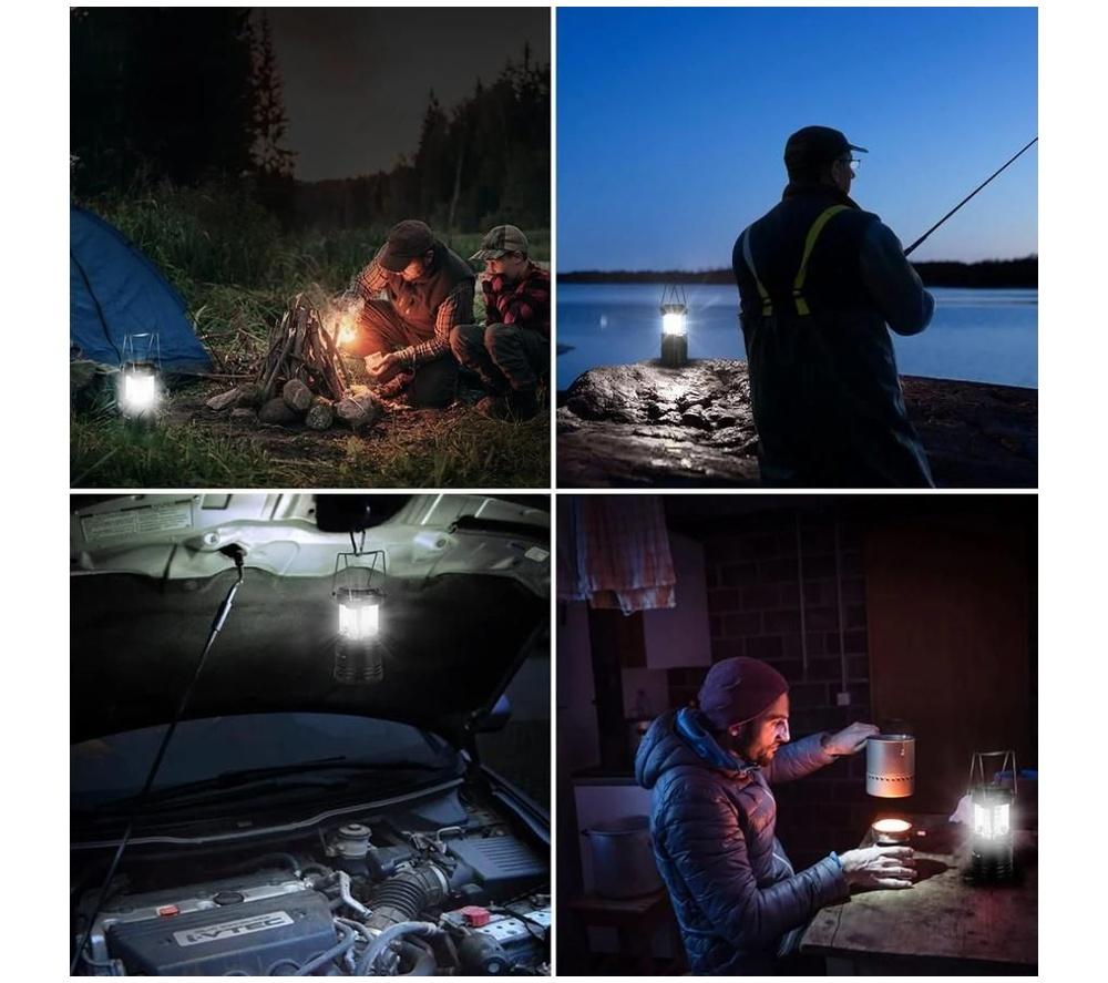 LEPRO 3300007-2 LED Camping Lantern - Black, Pack of 2 image number 3 of 4