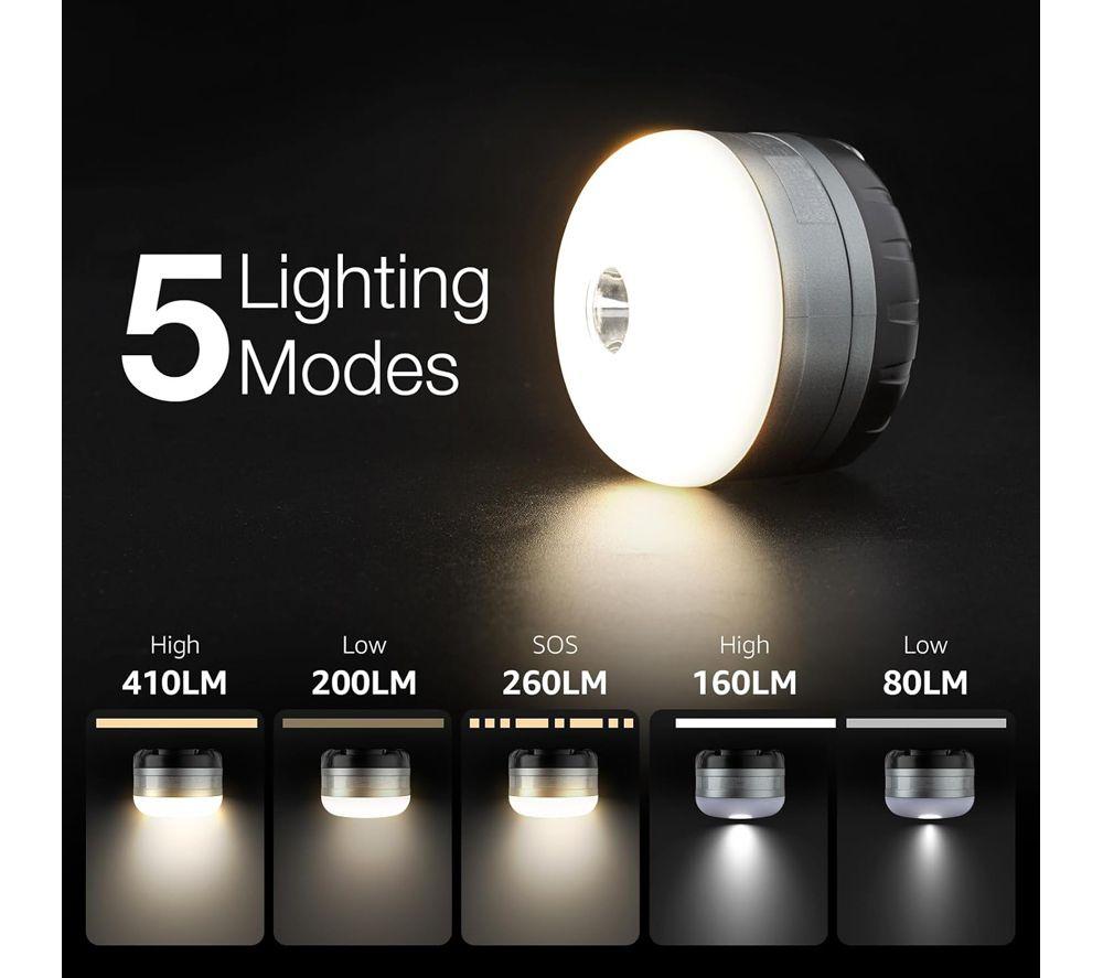 LEPRO LED Rechargeable Camping Torch - Black image number 4 of 8