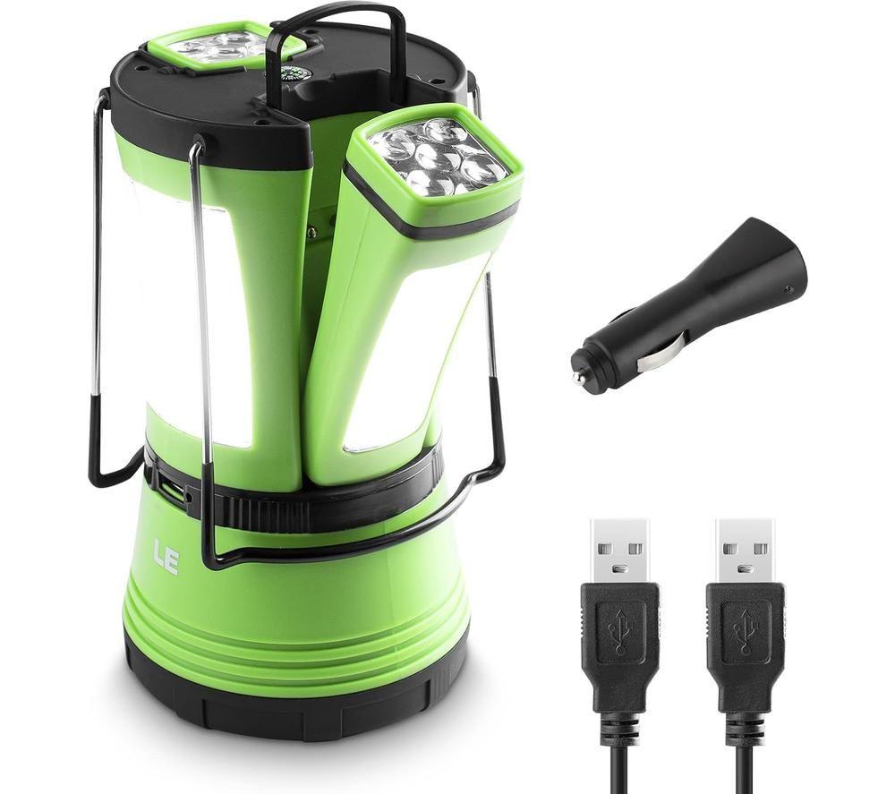 Lepro Le 3-In-1 Camping Light With 2 Detachable Flashlights - Green