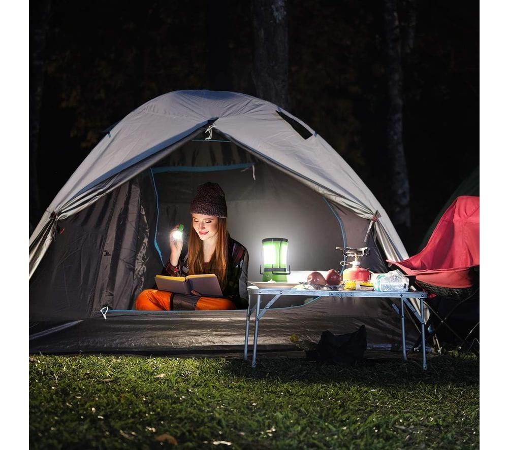 LEPRO LE 3-in-1 Camping Light with 2 Detachable Flashlights - Green image number 2 of 3