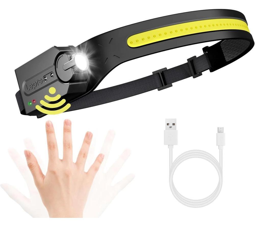 LEPRO Head Flashlight - Black image number 3 of 4