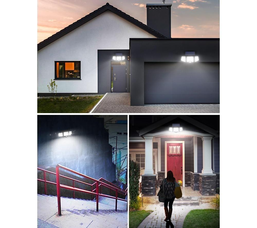 LEPRO Solar Security 1000 Integrated Wall Spotlight - Black image number 4 of 11