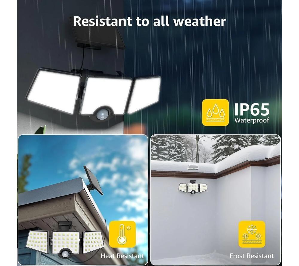 LEPRO Solar LED Floodlight with PIR Motion Sensor - Black & White image number 6 of 8