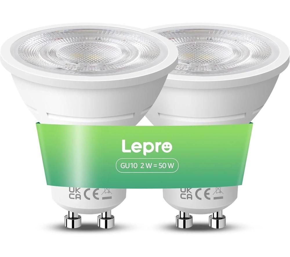 Lepro Led Spot Light Bulb - Gu10, Neutral White, Pack Of 2