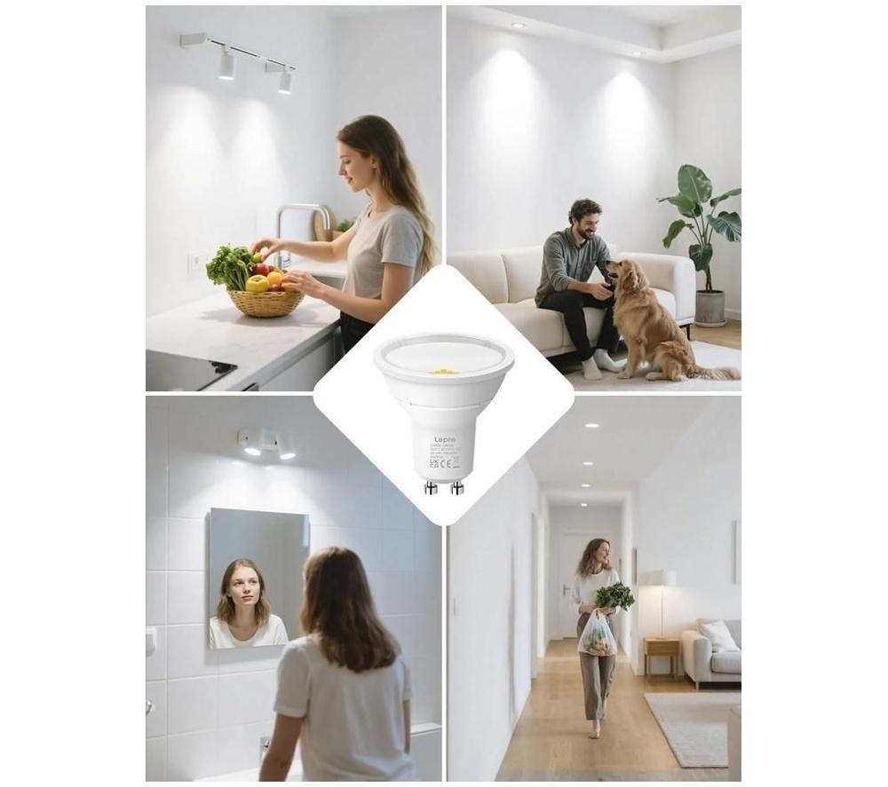 LEPRO LED Spot Light Bulb - GU10, Warm White, Pack of 5 image number 3 of 5