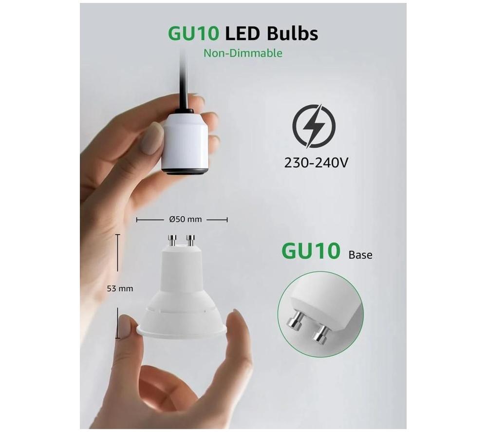 LEPRO LED Spot Light Bulb - GU10, Warm White, Pack of 5 image number 4 of 5