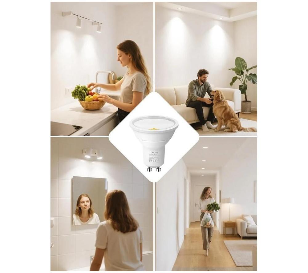 LEPRO LED Spot Light Bulb - GU10, Warm White, Pack of 5 image number 3 of 4