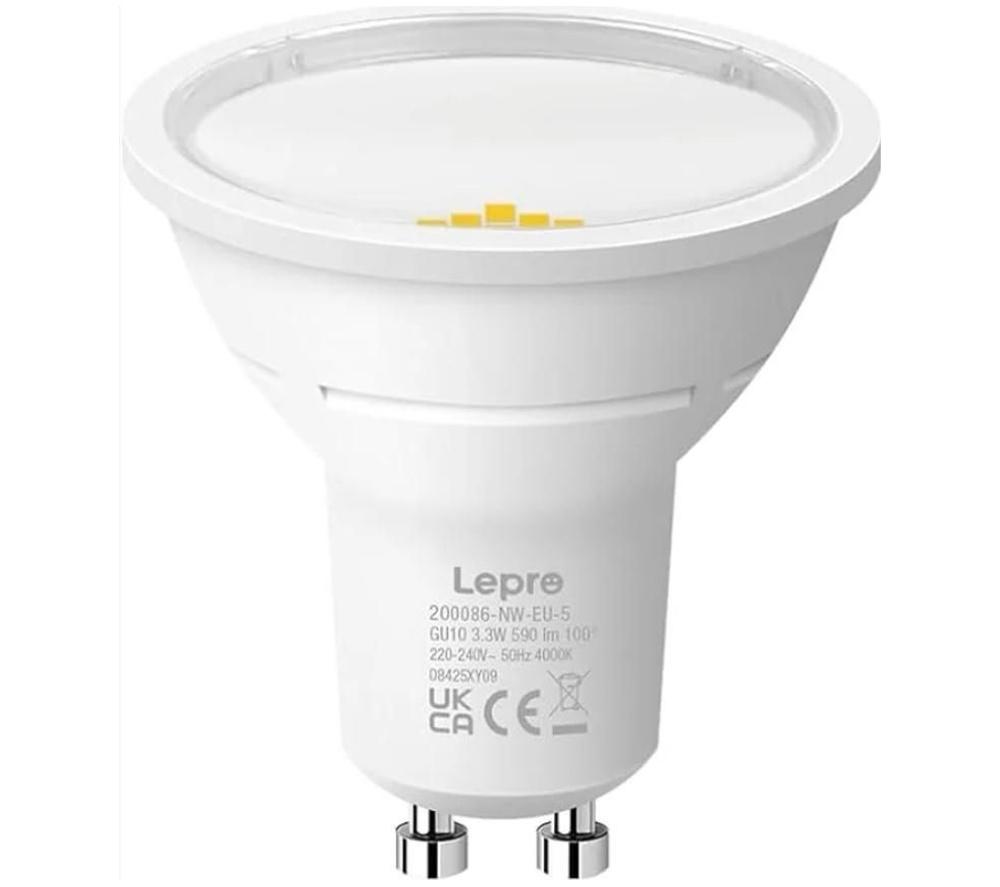 LEPRO LED Spot Light Bulb - GU10, Warm White, Pack of 5 image number 4 of 4