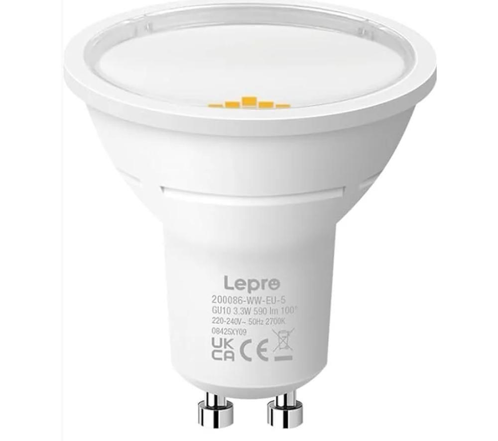 LEPRO LED Spot Light Bulb - GU10, Warm White, Pack of 5 image number 4 of 4
