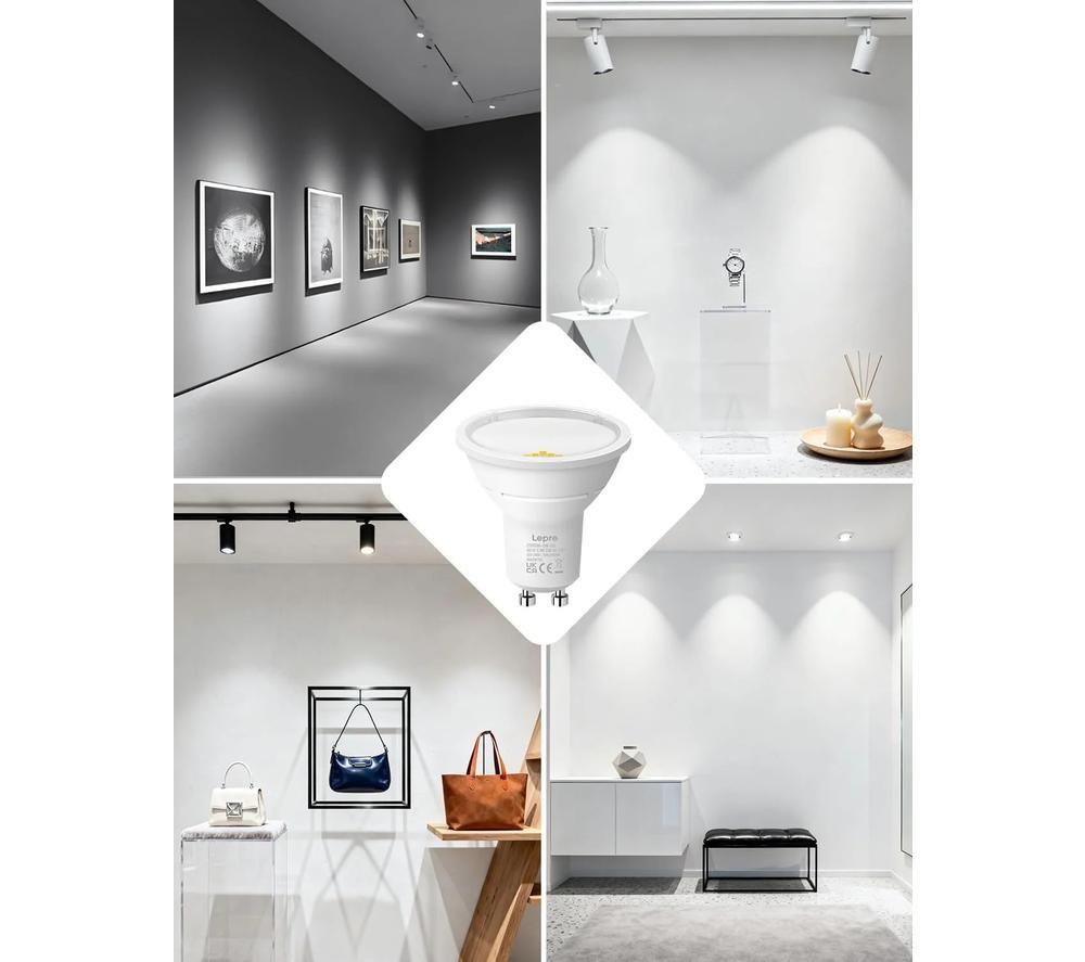 LEPRO LED Spot Light Bulb - GU10, Cool White, Pack of 10 image number 3 of 3