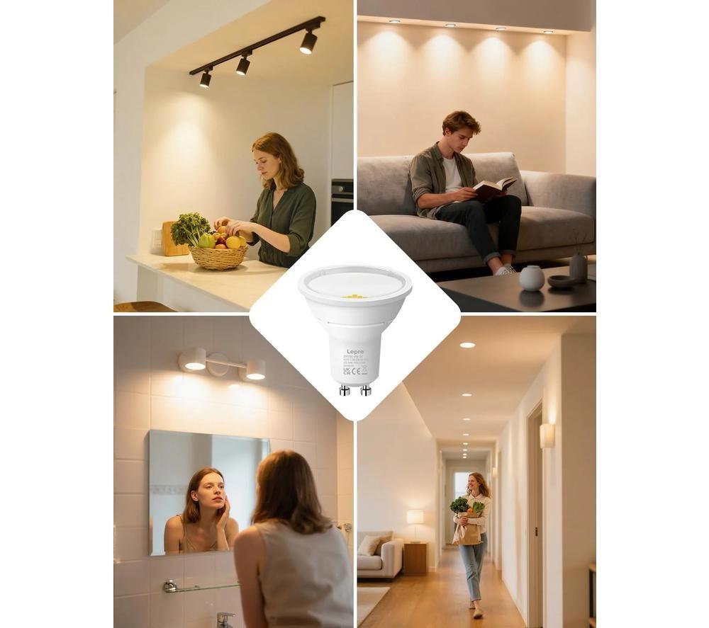 LEPRO LED Spot Light Bulb - GU10, Warm White, Pack of 10 image number 2 of 3