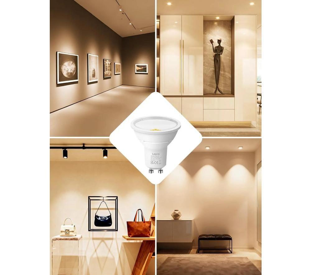 LEPRO LED Spot Light Bulb - GU10, Warm White, Pack of 10 image number 3 of 3