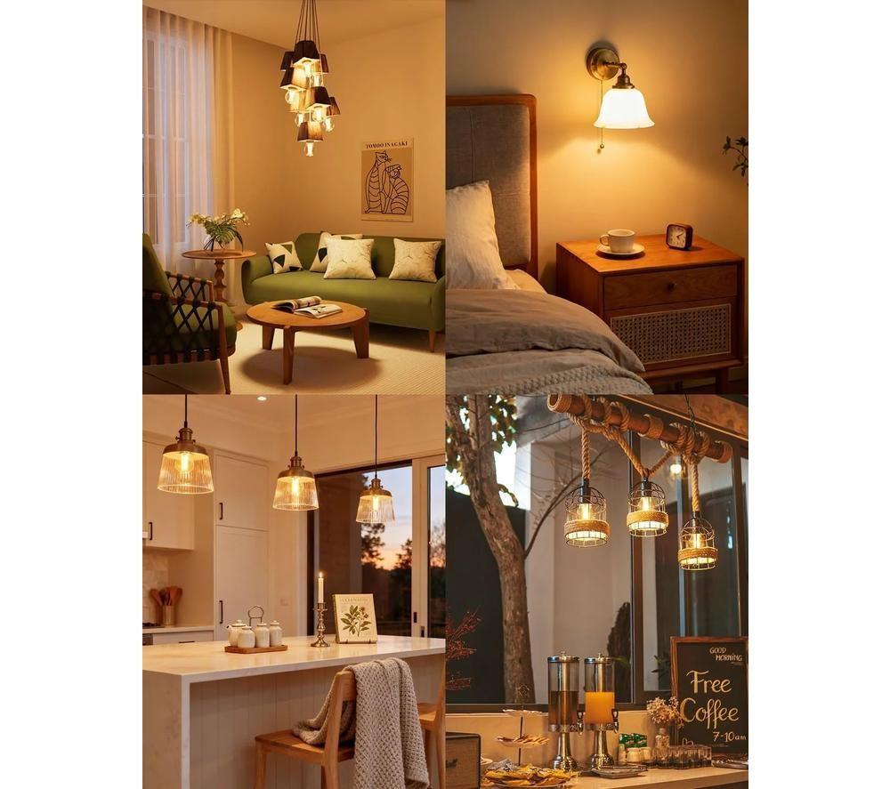 LEPRO Filament LED Light Bulb - E14, Warm White, Pack of 4 image number 3 of 3