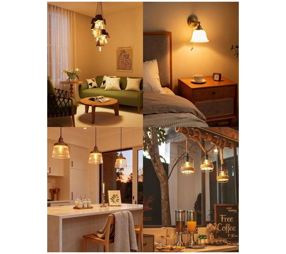 LEPRO Filament LED Light Bulb - E27, Warm White, Pack of 4 image number 2 of 3