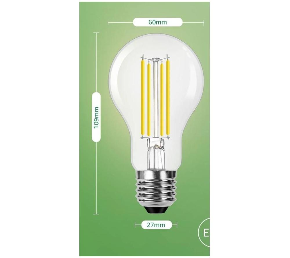 LEPRO Filament LED Light Bulb - E27, Warm White, Pack of 2 image number 7 of 8