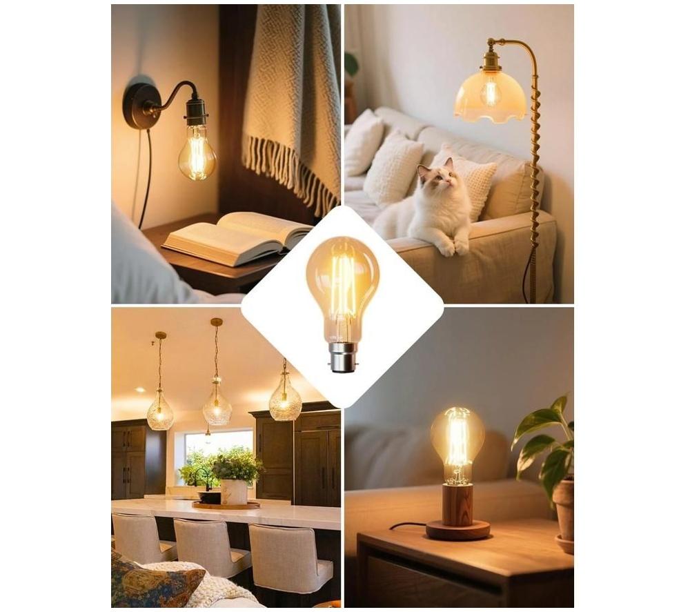 LEPRO Filament LED Light Bulb - B22, Warm White, Pack of 2 image number 2 of 4