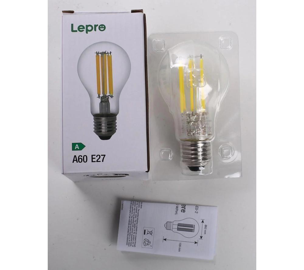 LEPRO Filament LED Light Bulb - E27, Warm White image number 3 of 3
