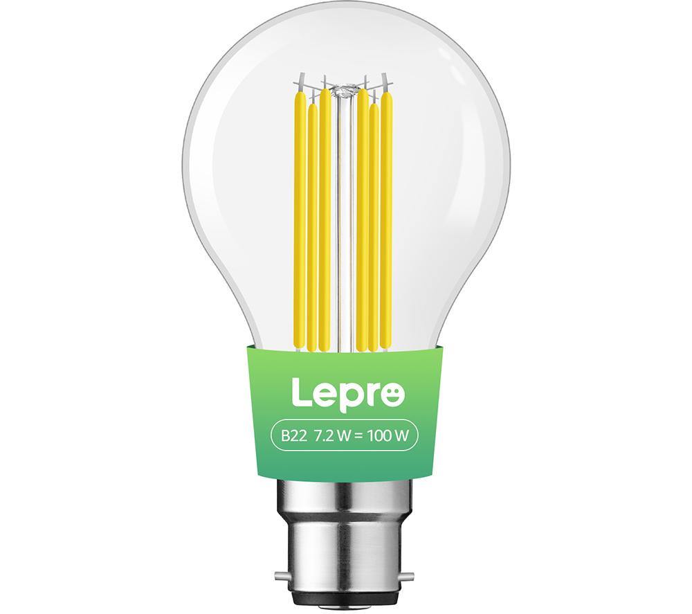 LEPRO Filament LED Light Bulb - B22, Warm White, Pack of 4