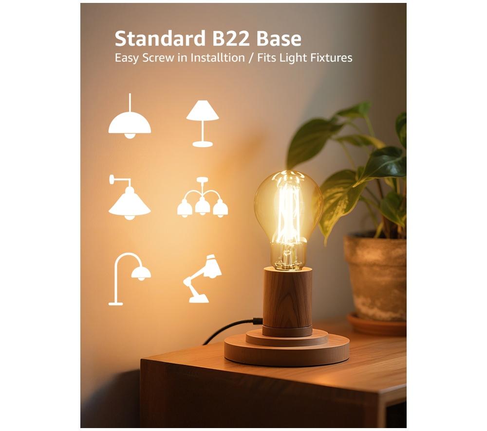 LEPRO Filament LED Light Bulb - B22, Warm White image number 6 of 9