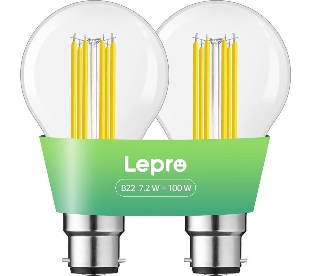 Lepro Filament Led Light Bulb - B22, Warm White, Pack Of 2