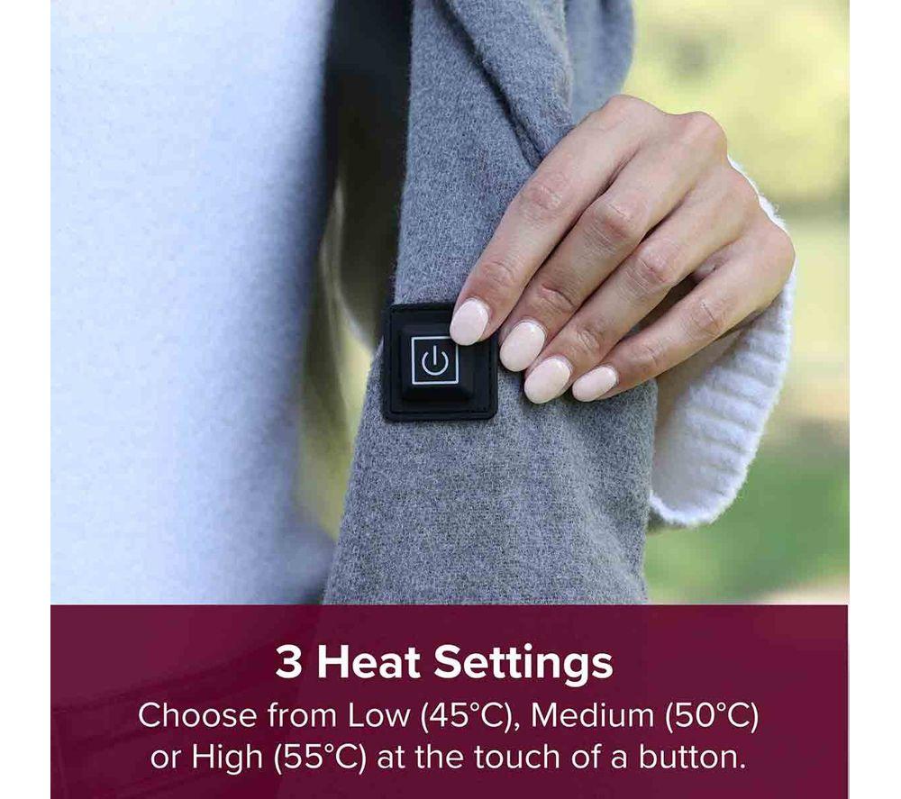 SASH & BLOOM 2 in 1 Heated Scarf - Slate image number 2 of 6