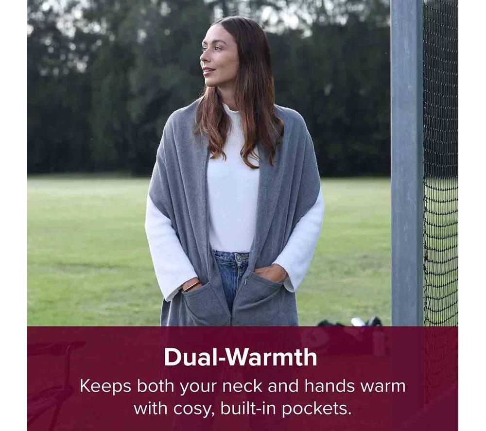 SASH & BLOOM 2 in 1 Heated Scarf - Slate image number 4 of 6