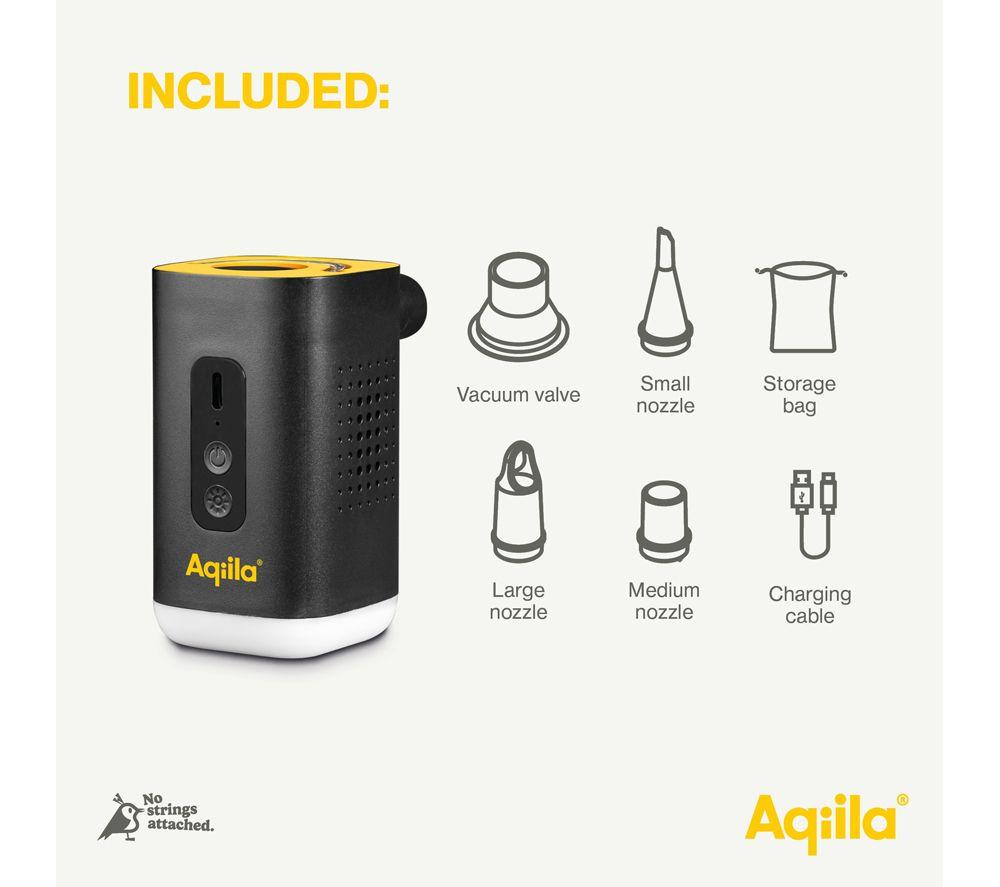 AQIILA Airbird C2 Rechargeable Air Pump - Yellow, White & Black image number 6 of 6