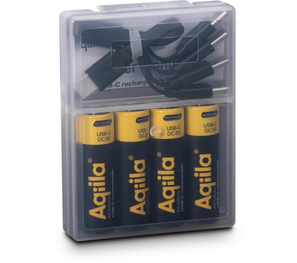 AQIILA 406093 Rechargeable USB-C Batteries - Pack of 4 image number 2 of 5