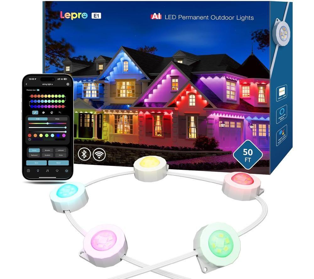 Lepro Ai Permanent Outdoor E1 Chain Light - 15 M
