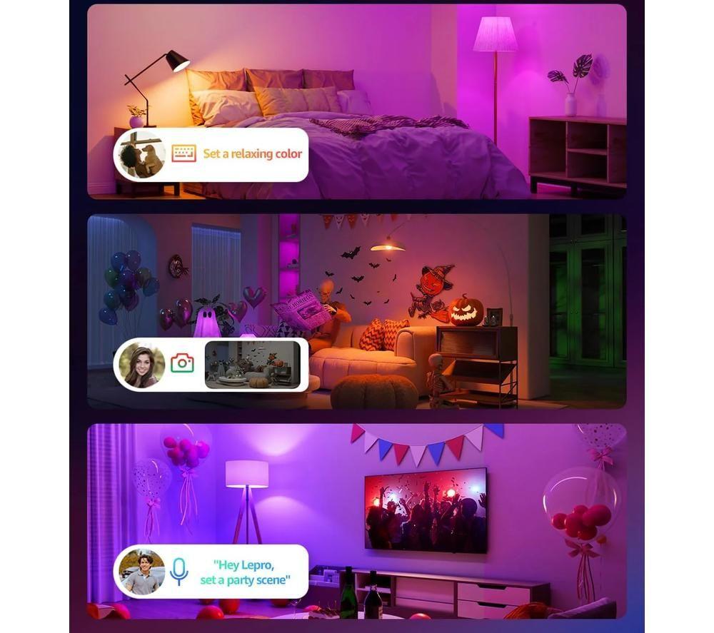 LEPRO AI Smart B2 LED Light Bulb - B22, Pack of 4 image number 3 of 3