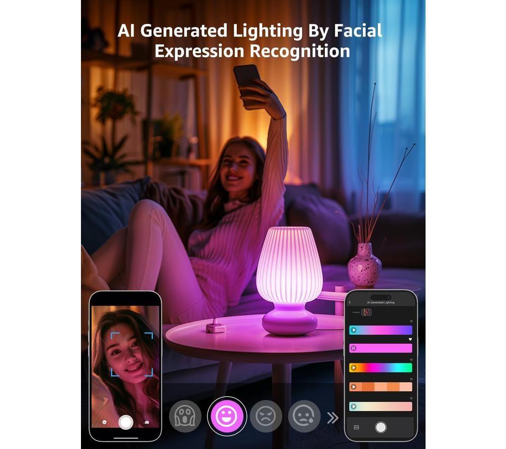 LEPRO BC1-EU-2 Smart AI LED Bulb - C37, White, Pack of 2 image number 4 of 5