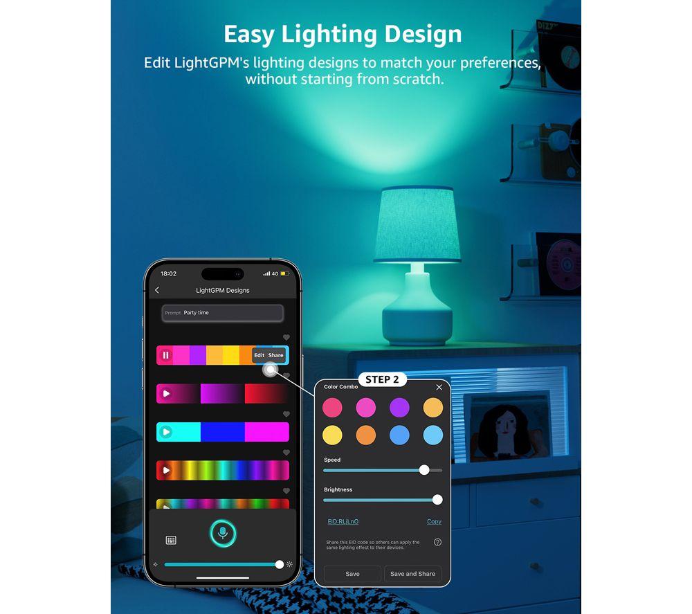 LEPRO BC1-EU-4 Smart AI LED Bulb - C37, White, Pack of 4 image number 5 of 12