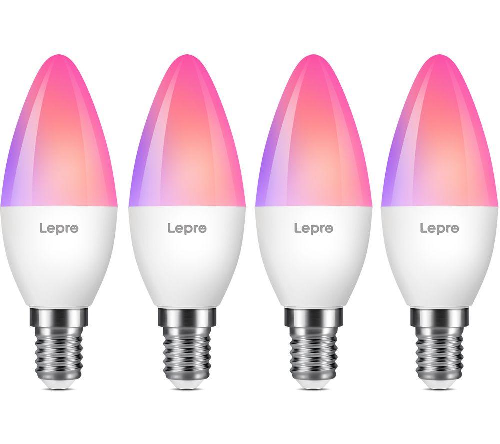 LEPRO BC1-EU-4 Smart AI LED Bulb - C37, White, Pack of 4 image number 12 of 12